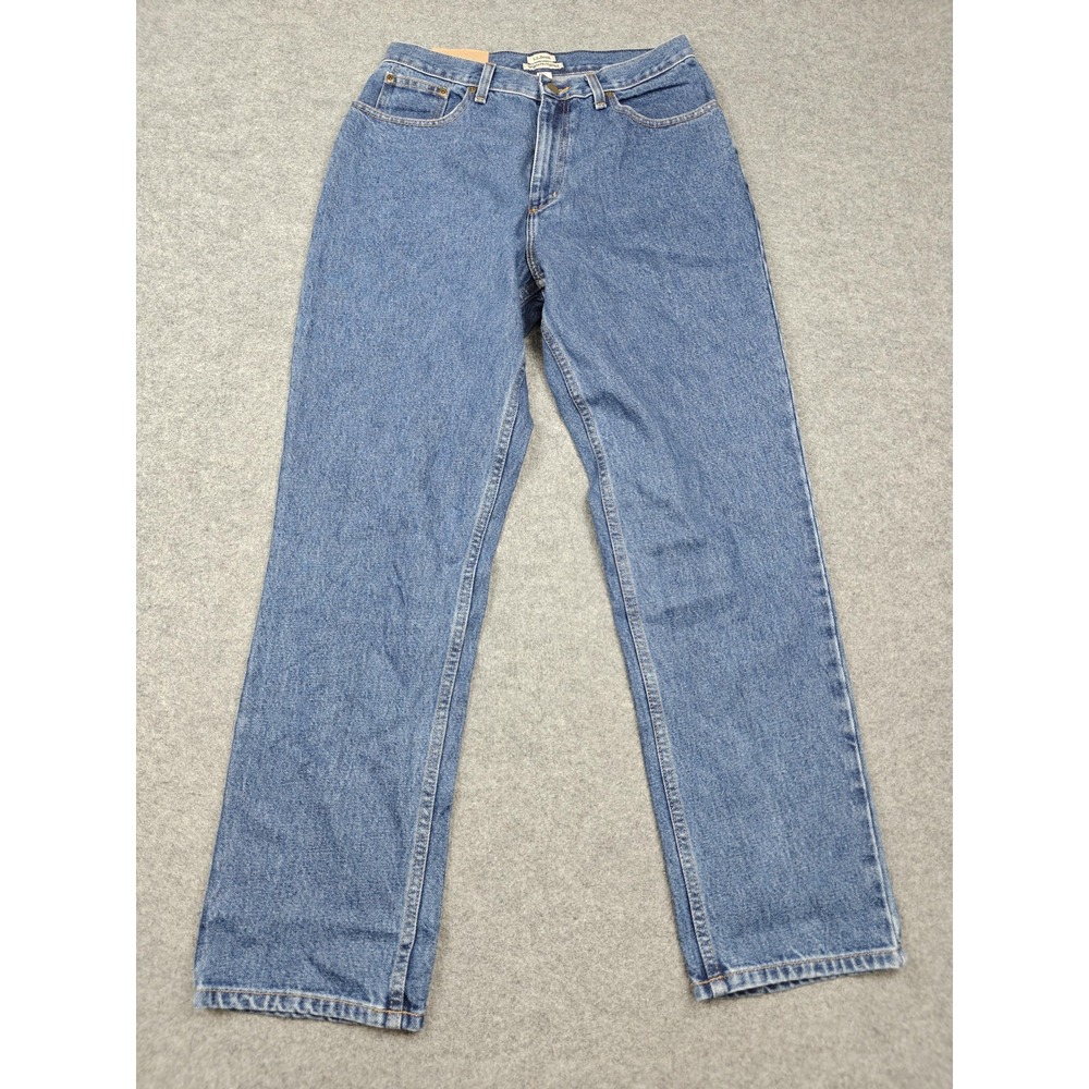 L.L.Bean Original Fit Relaxed Jeans Womens 10 Blue Med Wash Straight Denim